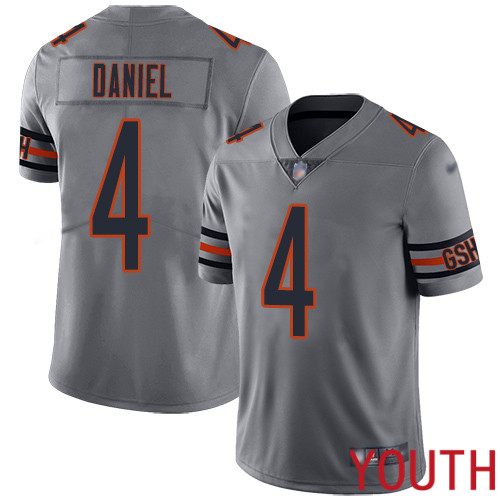 Chicago Bears Limited Silver Youth Chase Daniel Jersey NFL Football #4 Inverted Legend